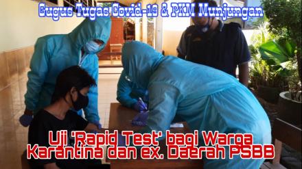 Uji 'Rapid Test' bagi Warga Karantina & ex.PSBB